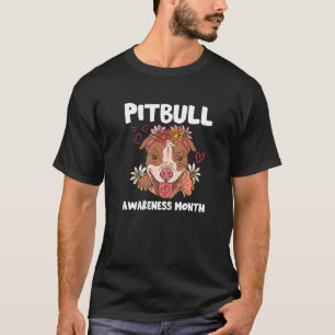 Camiseta Cão de Amor Pitbull Mês de Consciência Pitbull