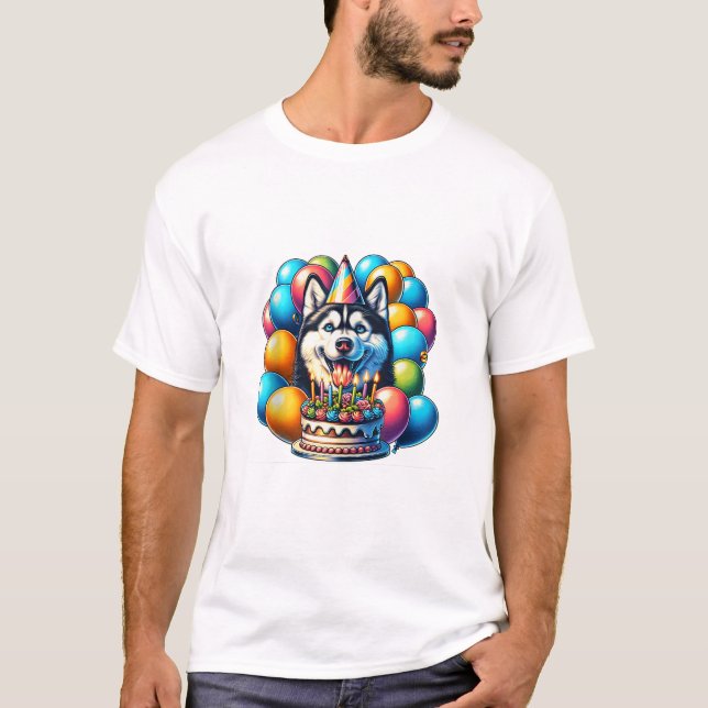 Camiseta Cão de Aniversário do rouco (Frente)