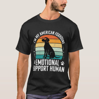 Camiseta Cão de Apoio Emocional Humano Foxhound Americano