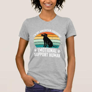Camiseta Cão de Apoio Emocional Humano Foxhound Americano