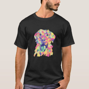 Camiseta Cão de Arte Colorido do Laboratório de Labrador Re