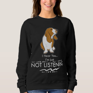 Camiseta Cão de Basset Hound - ouça-se que você mim apen