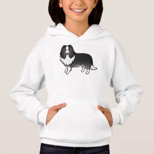 Camiseta Cão-de-bi-Black Shetland Sheepdog Cute