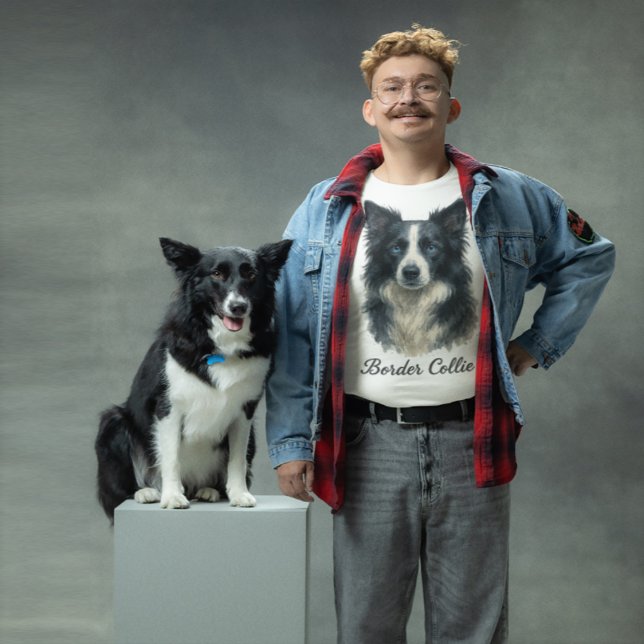 Camiseta Cão de Borda Collie (Criador carregado)