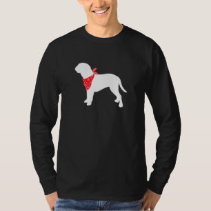 Camiseta Cão de Bordeaux Vestindo Red Bandana