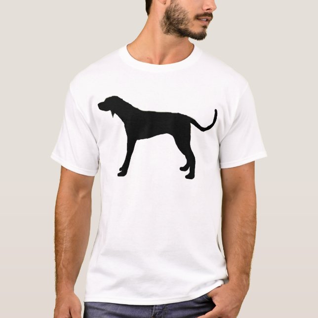 Camiseta cão de caça coonhound americano (Frente)