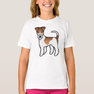 Camiseta Cão-De-Cartografia Branco E Com Fios Brancos Fox T