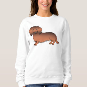 Camiseta Cão de Cartografia de Cabelo Longo Vermelho