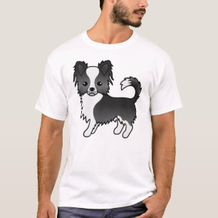 Camiseta Cão-De-Cartografia De Casaco Chihuahua, Branco E P