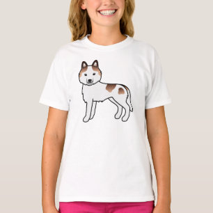 Camiseta Cão-de-Cartoon Cinto-de-Cartoon Vermelho Piebalo S