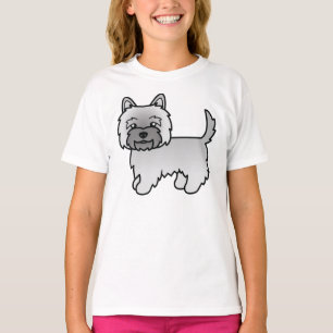 Camiseta Cão de Cartoons de Cairn Terrier Cute