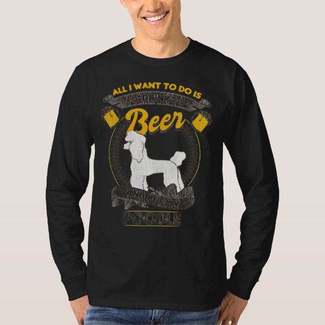 Camiseta Cão De Cerveja E Poodle (Frente)