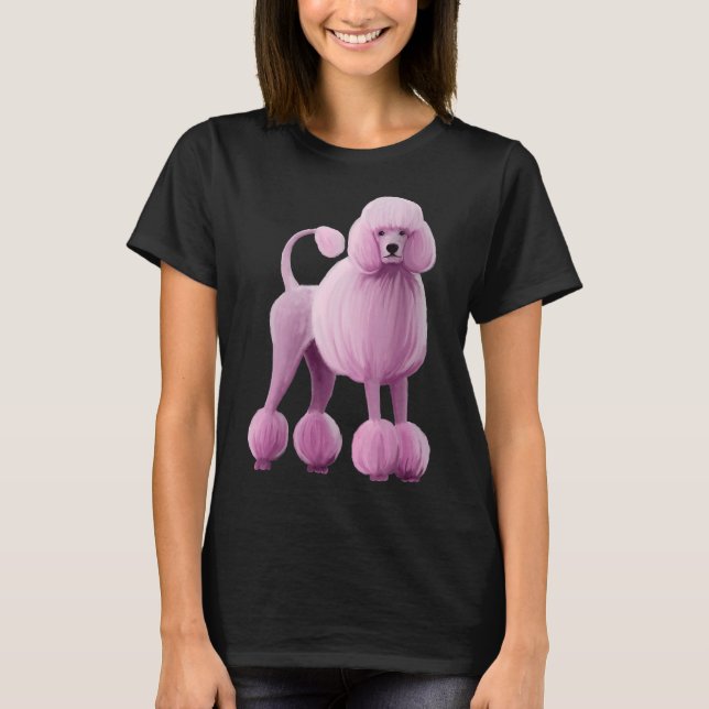 Camiseta Cão-de-concerto Cor-de-rosa (Frente)