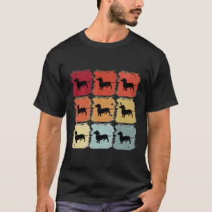 Camiseta Cão de Dachshund de Arte Pop