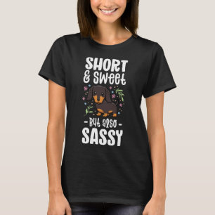 Camiseta Cão De Dachshund Pequeno E Doce, Mas Também Engraç