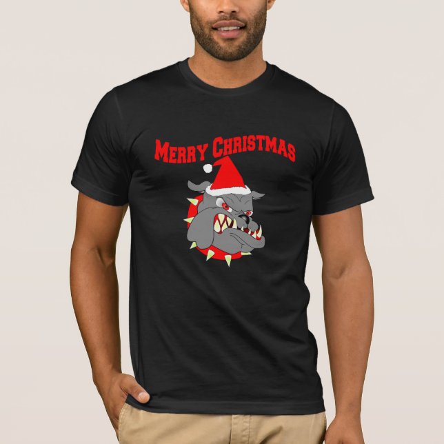 Camiseta Cão de diabo do Feliz Natal (Frente)