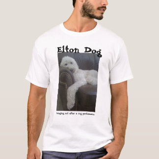 Camiseta Cão de Elton:  Suspensão para fora