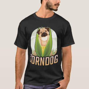 Camiseta Cão de Fazenda com buraco de milho Pug Maize