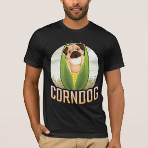 Camiseta Cão de Fazenda com buraco de milho Pug Maize