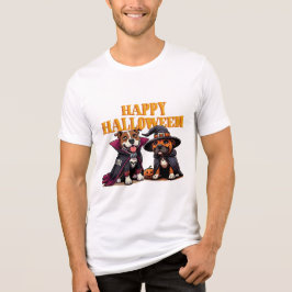 Camiseta cão de festa feliz do halloween