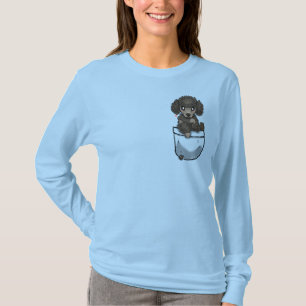 Camiseta Cão de filhote de cachorro bonito da caniche do