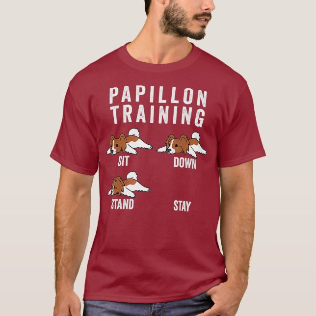 Camiseta Cão de Formação de Papillon (Frente)