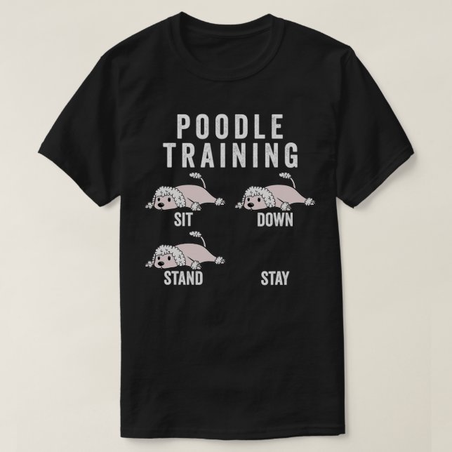 Camiseta Cão de Formação de Poodle (Frente do Design)