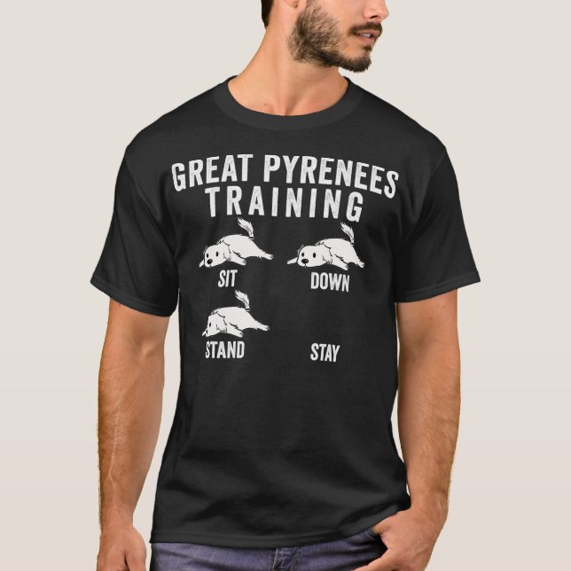 Camiseta Cão de Formação dos Pirenéus excelentes (Frente)