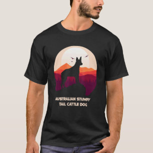 Camiseta Cão de Gado Australiano de Cauda Cortada e Montanh