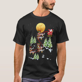 Camiseta Cão de Gado Australiano Renascer Natal Montando Pa