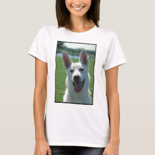 Camiseta Cão de german shepherd branco