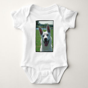 Camiseta Cão de german shepherd branco