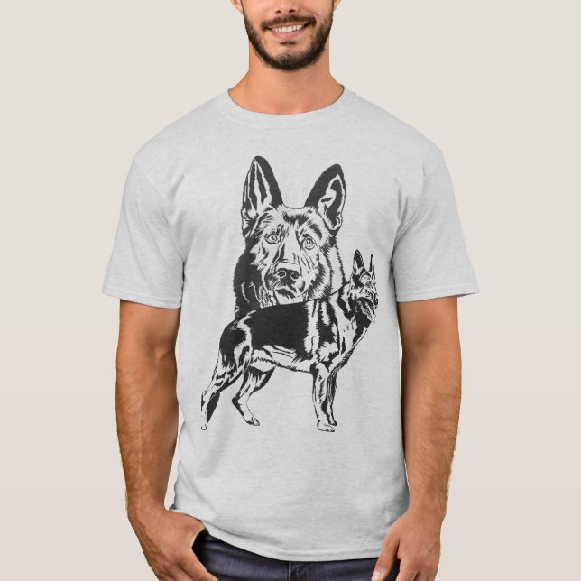 Camiseta Cão de german shepherd - GSD (Frente)