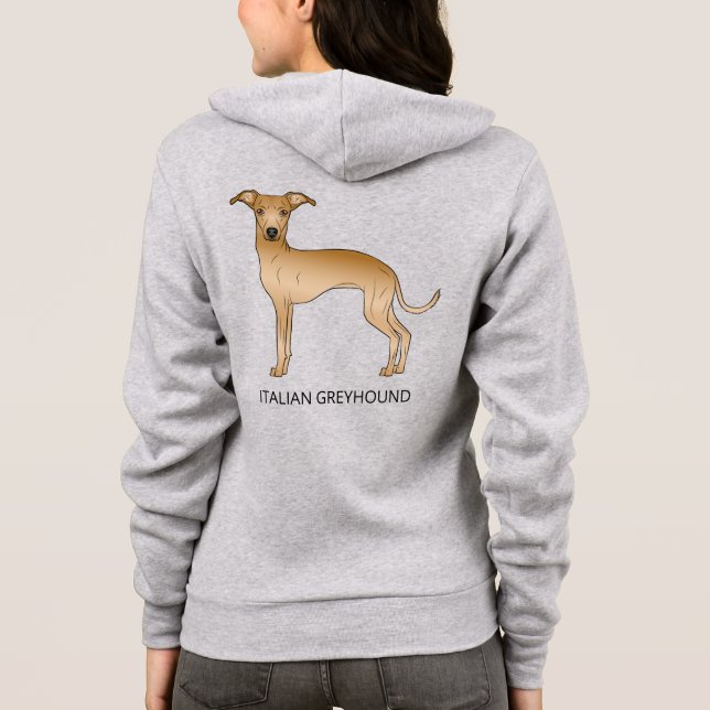 Camiseta Cão De Greyhound Italiano Com Texto Personalizado (Verso)