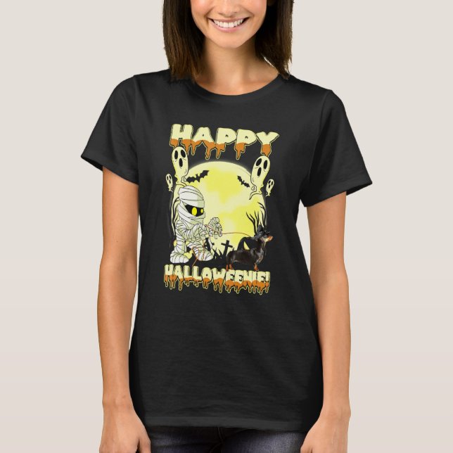 Camiseta Cão de Halloween - Dachshund (Frente)
