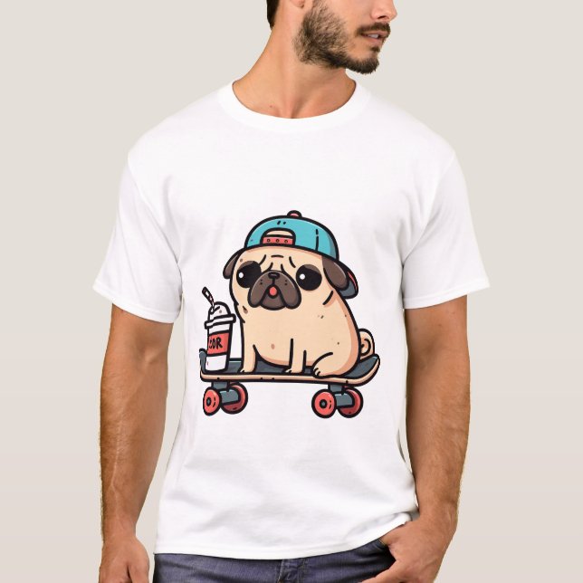 Camiseta Cão de Homens da Funy Tshirt (Frente)