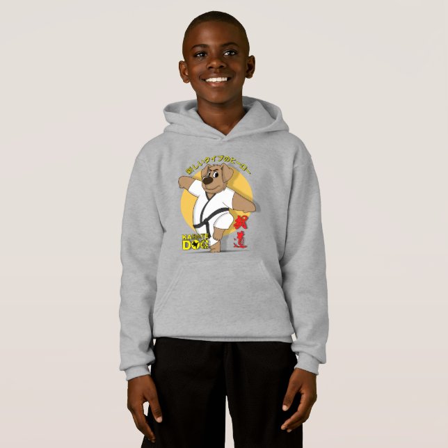 Camiseta Cão de Karate | Kids Hoodie (Frente Completa)