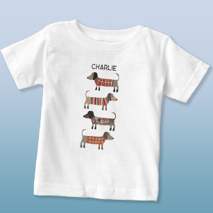 Camiseta Cão de linguiça de salsicha Dachshund Personalizad