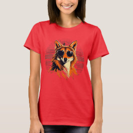 Camiseta Cão de lobo com óculos de sol nas ideias de presen