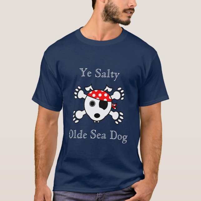 Camiseta Cão de mar salgado de Olde (Frente)
