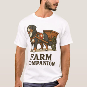 Camiseta Cão de Montanha Bernês Companheiro de Trabalho Agr