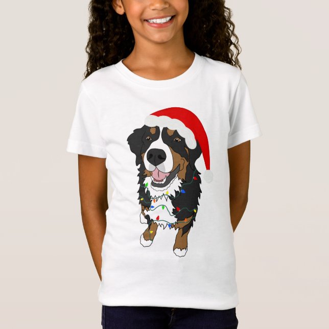 Camiseta Cão de Montanha Bernês Natal  (Frente)