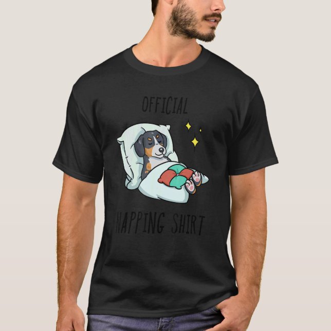 Camiseta Cão-de-montanha suíço dormindo (Frente)