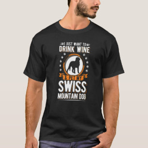 Camiseta Cão de Montanha Suíço e Vinho