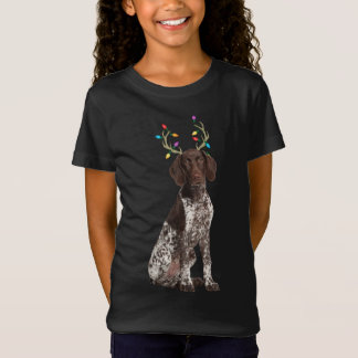 Camiseta Cão de Natal de Reindeer, Ponteiro de Baixo Alemão