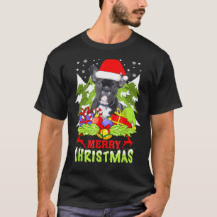 Camiseta Cão de Natal do Buldogue Francês