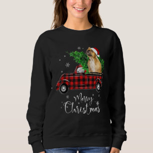 Camiseta Cão de Natal do Caminhão Vermelho do Buldogue Fran