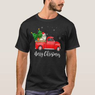 Camiseta Cão de Natal do Caminhão Vermelho Eskimo Americano
