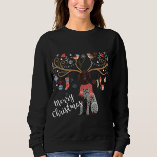 Camiseta Cão-de-Natal do Ponteiro de Baixo Alemão