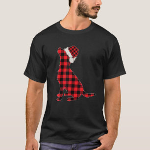 Camiseta Cão de Natal Labrador Retriever Red Xadrez Buffalo